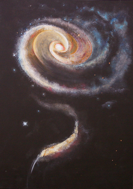DANSE COSMIQUE - Acrylique sur toile 50 x 70 cm